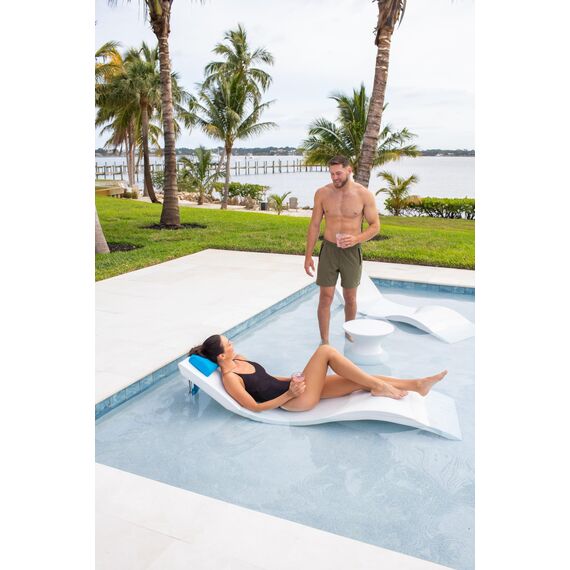 REZVANI Pool Lounge Stuhl Kissen Poolliege Kopfstütze für in Pool Ledge Adirondack Stuhl Kopfkissen für Strandkorb und Chaiselongue Spa Kissen für Outdoor Whirlpool (Saphirwelle)