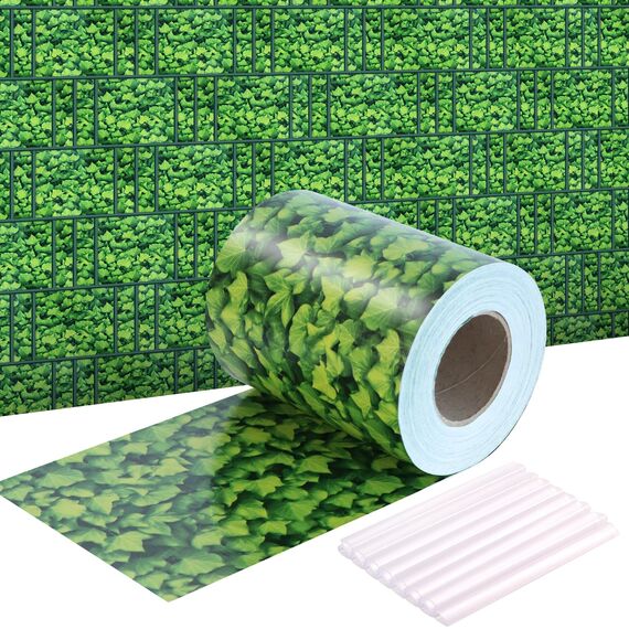 iFence PVC Sichtschutzstreifen 19cmX35 Meters inkl. 30 Clips Diverse Farben (Buchsbaum19cmX 35m)