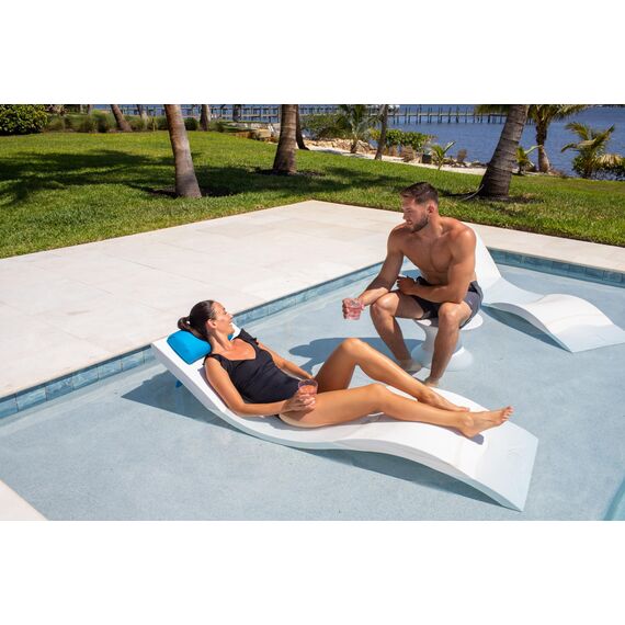 REZVANI Pool Lounge Stuhl Kissen Poolliege Kopfstütze für in Pool Ledge Adirondack Stuhl Kopfkissen für Strandkorb und Chaiselongue Spa Kissen für Outdoor Whirlpool (Saphirwelle)