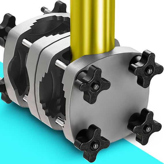 4smile Sonnenschirmhalter Balkongeländer SunnyGuy, Anthrazit - Bombensichere, universelle Sonnenschirm Halterung Balkon - Kompakte Schirmhalterung Balkongeländer ersetzt Sonnenschirmständer Balkon