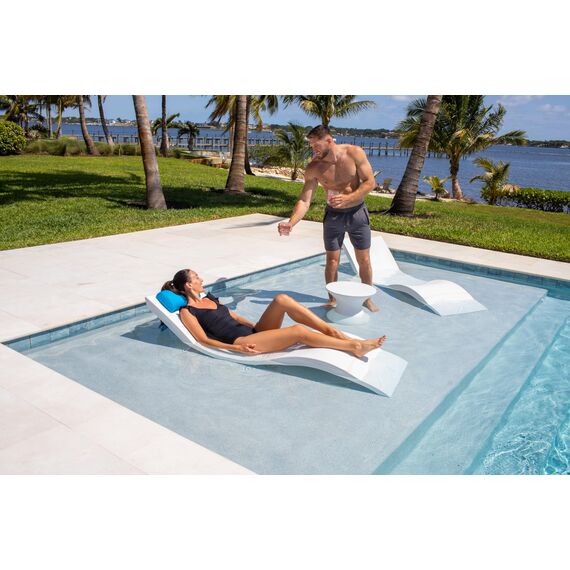 REZVANI Pool Lounge Stuhl Kissen Poolliege Kopfstütze für in Pool Ledge Adirondack Stuhl Kopfkissen für Strandkorb und Chaiselongue Spa Kissen für Outdoor Whirlpool (Saphirwelle)