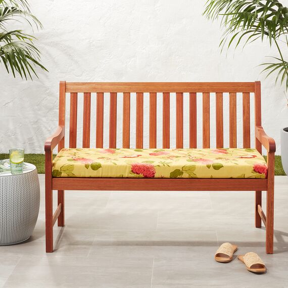 Pillow Perfect Outdoor/Indoor Risa Lemonade Bankauflage/Schaukelauflage, Synthetik, Gold, 1 Count (Pack of 1)