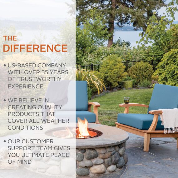 CLASSIC ACCESSORIES Ravenna Wasserabweisendes Terrassen-Rückenkissen, Espresso, Outdoor, Loveseat Kissen, 63,5 x 55,9 x 10,2 cm