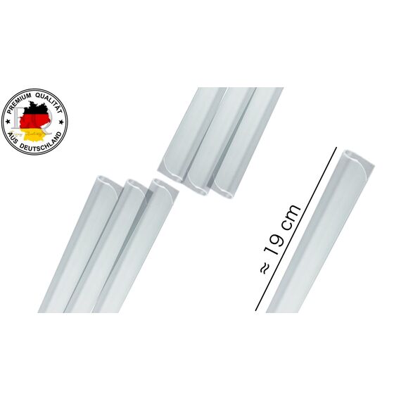Enjoy-Quality PVC - Sichtschutzstreifen - Klemmschienen/Klemmen - Sichtschutz/Windschutz für Garten und Zaun - Befestigungsclips/Clips - Doppelstabmattenzaun - Universal (50 Stück, Grau)
