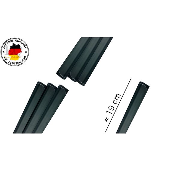 50 Stück PVC - Enjoy-Quality PVC - Klemmschienen/Klemmen/Klemmstreifen - Befestigungsclips/Clips für Doppelstabmattenzaun Sichtschutzstreifen/Zaunfolie/Sichtschutzfolie - Zaun/Garten - Anthrazit
