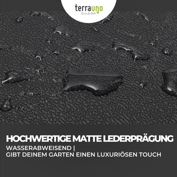 TerraUno Nachhaltige Sichtschutzstreifen für Doppelstabmatten, Polypropylen, Made in Germany, RAL 7016 Anthrazit, 26m x19cm Rolle, extra stabil, Lederoptik, Zaun Sichtschutz mit UV-Beständigkeit