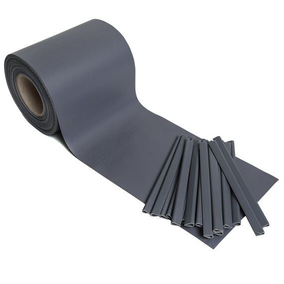 Sichtschutz PVC - Anthrazit RAL 7016-70m (14m²) - Doppelstabmatten Zaunfolie Windschutz blickdicht Windschutz