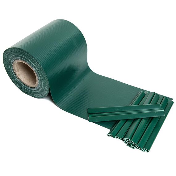 Sichtschutz PVC - Grün RAL 6005-70m (14m²) - Doppelstabmatten Zaunfolie Windschutz blickdicht Windschutz