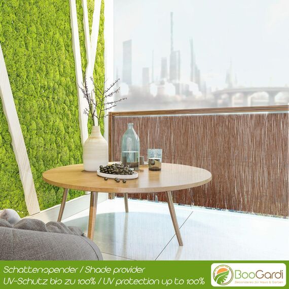 BOOGARDI Weidenmatte - 20 Größen - Weidenzaun 180 cm hoch x 500 cm lang - Sichtschutzmatte Balkonverkleidung Gartenzaun Sichtschutz Zaun Garten Balkon Sichtschutzzaun Holz Weide