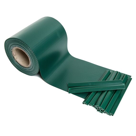 Sichtschutz PVC - Grün RAL 6005-35m (7m²) - Doppelstabmatten Zaunfolie Windschutz blickdicht Windschutz
