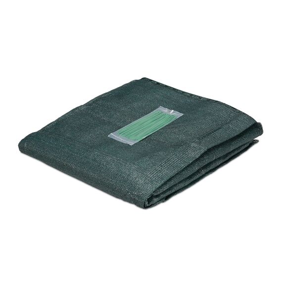 Relaxdays Zaunblende, Sichtschutz für Gartenzaun & Balkongeländer, HDPE Gewebe, UV-stabilisiert, wetterfest, 1x15m, grün