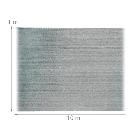 Relaxdays Zaunblende, Sichtschutz für Gartenzaun & Balkongeländer, HDPE Gewebe, UV-stabilisiert, wetterfest, 1x10m, grün