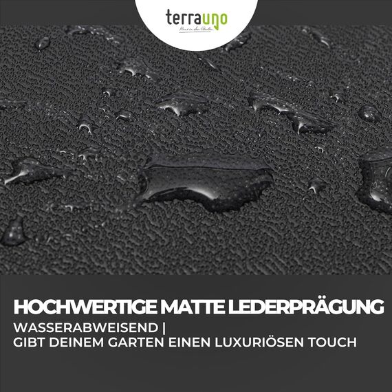 TerraUno Nachhaltige Sichtschutzstreifen für Doppelstabmatten, Polypropylen, Made in Germany, RAL 7016 Anthrazit, 10 Streifen, extra stabil, Lederoptik, Zaun Sichtschutz mit UV-Beständigkeit