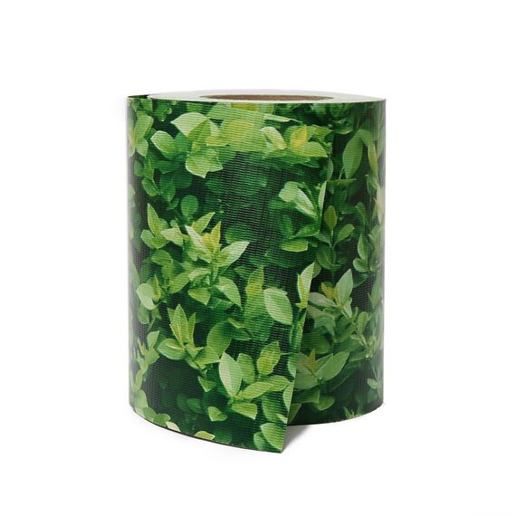 NAIMORUI PVC Sichtschutzfolie Sichtschutzstreifen Garten Sichtschutz Zaun Inkl. 20 x Befestigungsclips 450g/m² - Doppelstabmatten für Gartenzaun - (19cm*35m Buchsbaum)