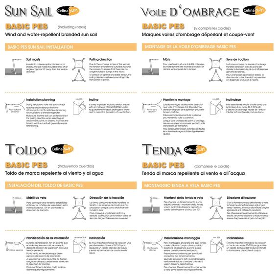 CelinaSun Sonnensegel inkl Befestigungsseile Premium PES wasserabweisend imprägniert Quadrat 4 x 4 m Creme weiß