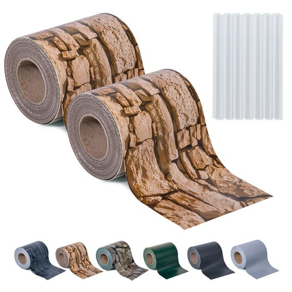 Sichtschutzstreifen Zaun 35 m x 19 cm inkl.20 Clips, Sichtschutz Zaunfolie PVC Sichtschutzstreifen Doppelstabmatten für Gartenzaun, Balkon/Diverse Farben-2PCS