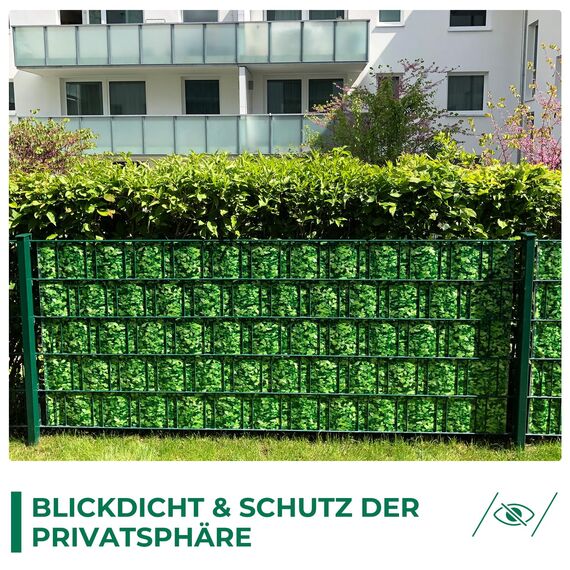 Sichtschutzstreifen Zaun 35 m x 19 cm inkl.20 Clips, Sichtschutz Zaunfolie PVC Sichtschutzstreifen Doppelstabmatten für Gartenzaun, Balkon/Diverse Farben-2PCS