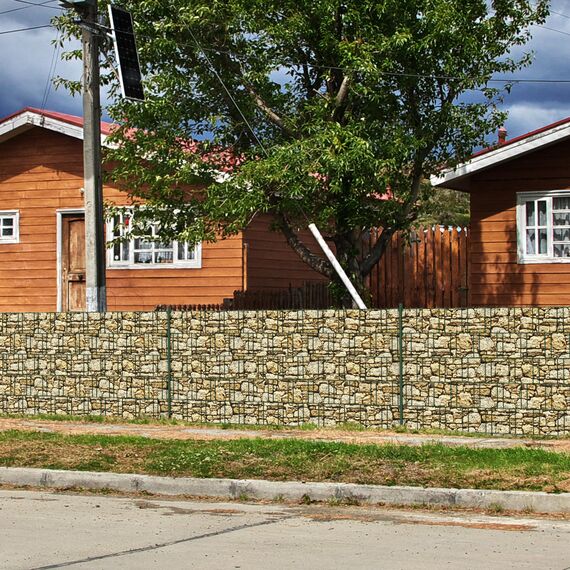 Sichtschutzstreifen Zaun 35 m x 19 cm inkl.20 Clips, PVC Sichtschutz Zaunfolie Sichtschutzstreifen Doppelstabmatten für Gartenzaun (35 m x 19 cm, Stein-Optik grob)