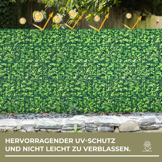 Zichaojia Sichtschutzstreifen Zaun 35 m x 19 cm inkl.20 Clips, PVC Sichtschutz Zaunfolie Sichtschutzstreifen Doppelstabmatten für Gartenzaun (35 m x 19cm, Buchsbaum)