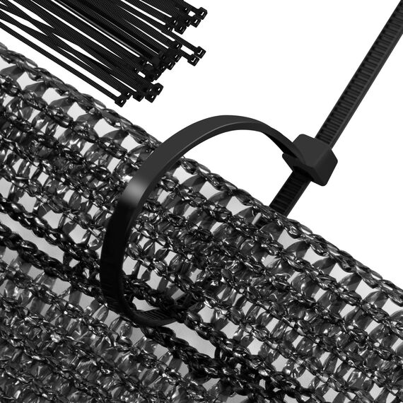 WOLTU Kabelbinder uv beständig 200 mm x 4 mm 100 Stück Anthrazit mit Zugfestigkeit 19 kg aus Nylon für Zaunblende Gartenbau Kabelmanagement Gartenarbeit Wohnen