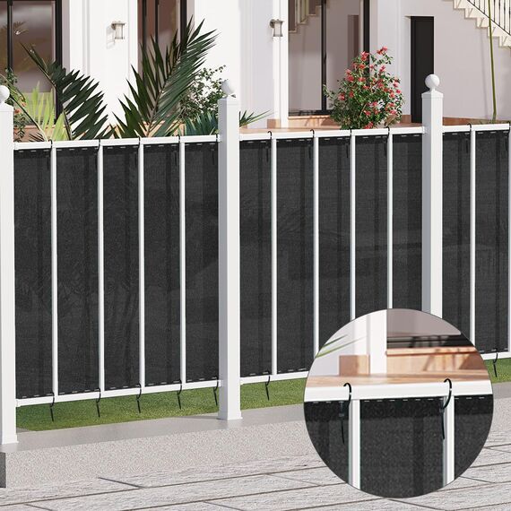 WOLTU Kabelbinder uv beständig 200 mm x 4 mm 100 Stück Anthrazit mit Zugfestigkeit 19 kg aus Nylon für Zaunblende Gartenbau Kabelmanagement Gartenarbeit Wohnen