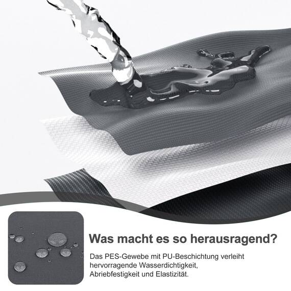 HENG FENG Balkon Sichtschutz 75x900cm PES, Wetterfeste Balkonverkleidung für den Außenbereich mit Windschutz und Sonnenschutz, Anthrazit（Anpassung）