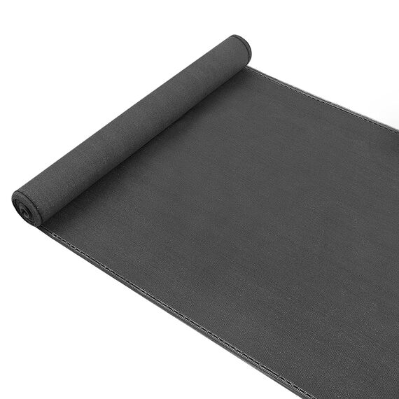 WOLTU Zaunblende Tennisblende 1,5x25m aus 180 g/m² HDPE, Schattiernetz Sichtschutz Windschutz Staubschutz Sonnenschutz Gewebe Netz mit Kabelbinder anthrazit