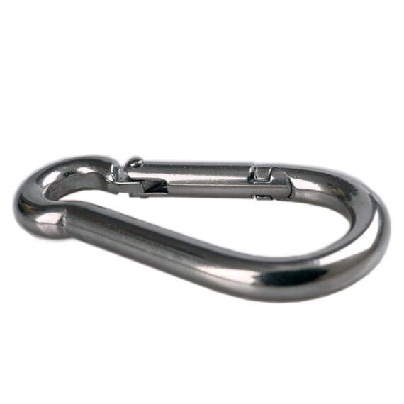 HOMPER 4 Stück M6 Edelstahl Karabiner und Augplatte mit Öse, für Decksplatte Sonnensegel Decken Wand Befestigung Haken, mit Schrauben