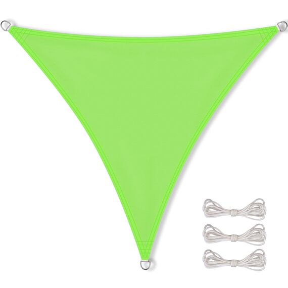 CelinaSun Sonnensegel inkl Befestigungsseile Premium PES wasserabweisend imprägniert Dreieck gleichseitig 6 x 6 x 6 m grün