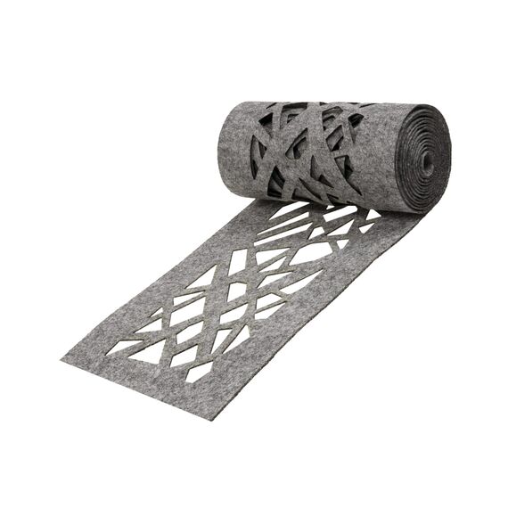 Zaundruck einzelner Sichtschutzstreifen aus Techno-Vlies - nachhaltiger Sichtschutz mit Laser Ornament - Windschutz 2,6 m x 19 cm - Schutzstreifen - Venezia Graphic