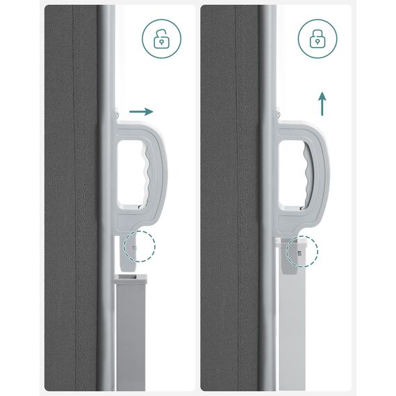 SONGMICS Seitenmarkise mit Stahl-Kasten, rostbeständig, ausziehbar, 160 x 400 cm, Windschutz, Sonnenschutz, Blickdicht, Seitenrollo, für Balkon, Terrasse, Garten, anthrazit GSA564G01