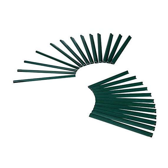 WOLTU Sichtschutzstreifen für doppelstabmatten 450 g/m² PVC, Doppelstabmattenzaun Blickdicht Wetterfest Windschutz 19cm x 70m, Sichtschutz Zaun für Garten Balkon inkl.50 Befestigungsclips, Grün
