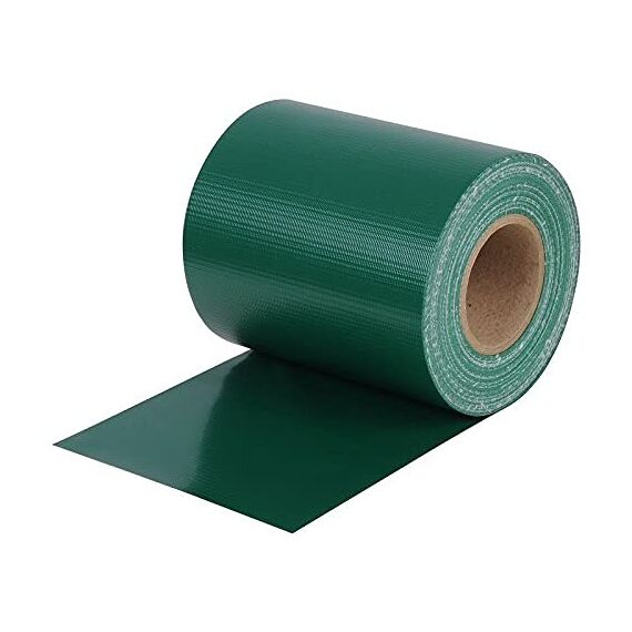 WOLTU Sichtschutzstreifen für doppelstabmatten 450 g/m² PVC, Doppelstabmattenzaun Blickdicht Wetterfest Windschutz 19cm x 70m, Sichtschutz Zaun für Garten Balkon inkl.50 Befestigungsclips, Grün