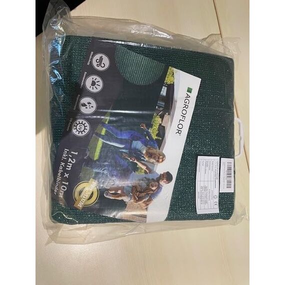 AGROFLOR® Zaun und Balkon Sichtschutz,1 x 10 m, Sichtschutzstreifen, Schattiermatte, Windschutz, inklusive Kabelbinder, 150g/m², Verschiedene Abmessungen!