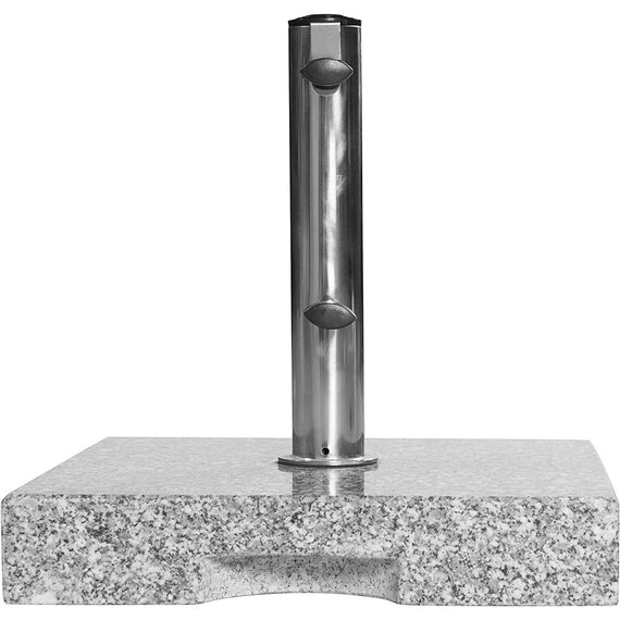 Doppler Granitsockel 25kg I Schirmständer mit Griff-Mulde für Transport I Sonnenschirmständer für Sonnenschirme mit max. 200cm Schirmdurchmesser & 2,5-4,8cm Rohrdurchmesser