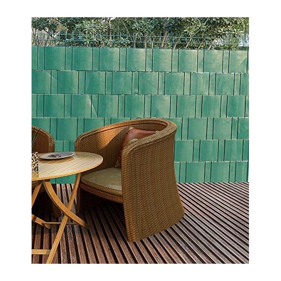 WOLTU Sichtschutzstreifen für doppelstabmatten 450 g/m² PVC, Doppelstabmattenzaun Blickdicht Wetterfest Windschutz 19cm x 70m, Sichtschutz Zaun für Garten Balkon inkl.50 Befestigungsclips, Grün