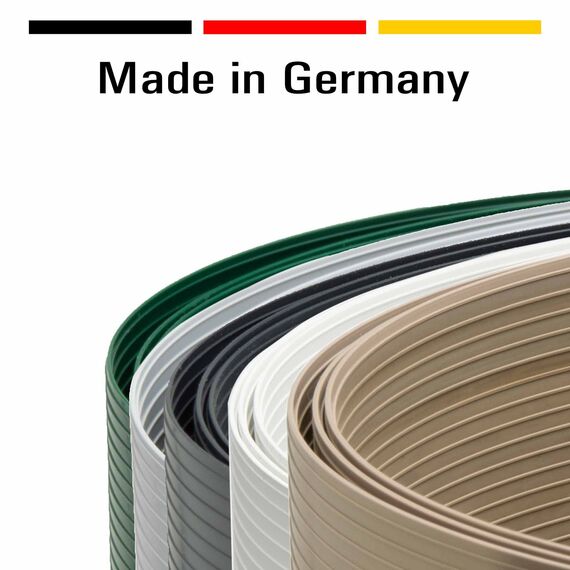 INTRA-TEC Zaun-Sichtschutzstreifen Moosgrün - 5 Stück aus Hart-PVC 252x19 cm, RAL 6005 für Doppelstabmattenzäune, Windschutz