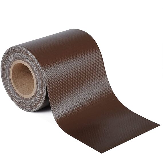 WOLTU Sichtschutzstreifen PVC, Zaunsichtschutz 19 cmx140 m, Doppelstabmattenzaun Sichtschutz, Sichtschutzfolie Zaun Gartenzaun, Zaunfolie, Windschutz blickdicht, inkl. 100 Clips, Braun