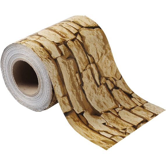 WOLTU Sichtschutzstreifen für doppelstabmatten 450 g/m² PVC, Doppelstabmattenzaun Blickdicht Wetterfest Windschutz 19cm x 70m, Sichtschutz zaun für Garten Balkon inkl.50 Befestigungsclips, Sandstein