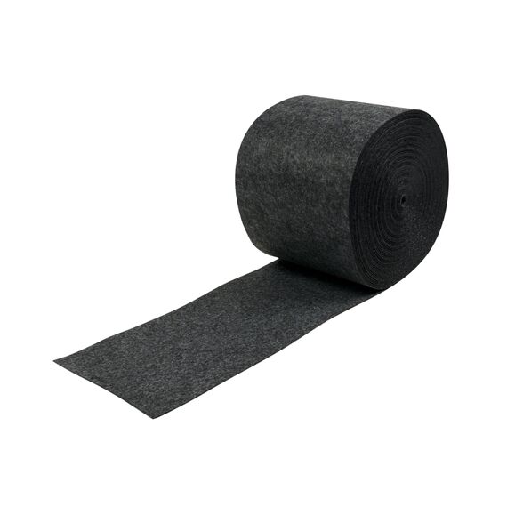 Zaundruck Sichtschutzstreifen aus Techno-Vlies - nachhaltiger Sichtschutz für Doppelstabmattenzaun - hochwertiger Windschutz 23,4 m x 19 cm - Sichtschutz-Rolle - Florenz (Grau) Laser Schilf