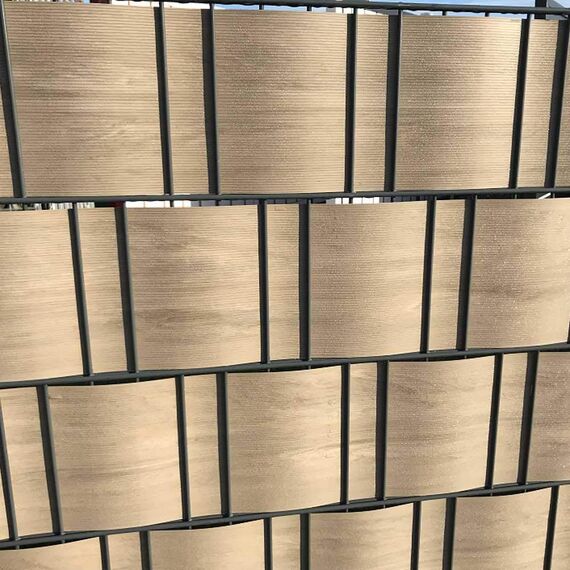 INTRA-TEC Zaun-Sichtschutzstreifen Weiß, RAL 9016 aus Hart-PVC 252x19 cm für Doppelstabmattenzäune, Windschutz