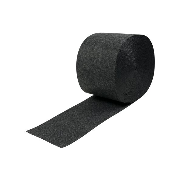 Zaundruck Sichtschutzstreifen aus Techno-Vlies - nachhaltiger Sichtschutz für Doppelstabmattenzaun - hochwertiger Windschutz 23,4 m x 19 cm - Sichtschutz-Rolle - Florenz (Grau) Laser Blume