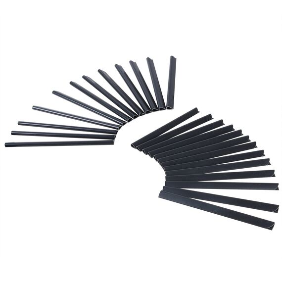 WOLTU Sichtschutzstreifen für Doppelstabmatten 450 g/m² PVC, Doppelstabmattenzaun Blickdicht Wetterfest Windschutz 19cm x 35m, Sichtschutz zaun für Garten Balkon inkl. 25 Befestigungsclips, Anthrazit