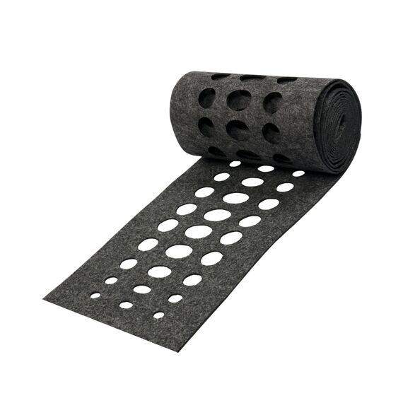 Zaundruck einzelner Sichtschutzstreifen aus Techno-Vlies - nachhaltiger Sichtschutz mit Laser Ornament - Windschutz 2,6 m x 19 cm - Schutzstreifen - Florenz Bubble