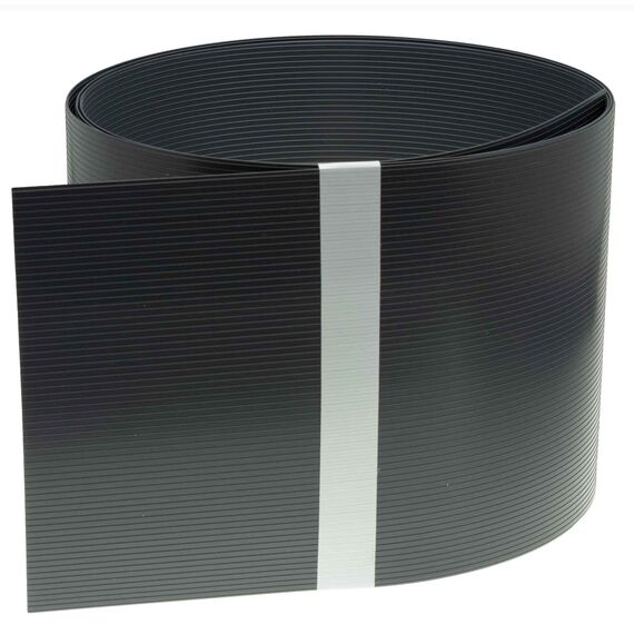 INTRA-TEC Zaun-Sichtschutzstreifen Anthrazitgrau - 9 Stück aus Hart-PVC 252x19 cm, RAL 7016 für Doppelstabmattenzäune, Windschutz