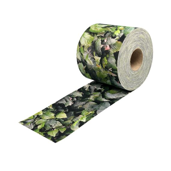 Zaundruck Sichtschutzstreifen Polyester - nachhaltiger Sichtschutz für Doppelstabmattenzaun - Motiv Windschutz 23,4 m x 19 cm - Sichtschutz-Rolle - Buchenhecke