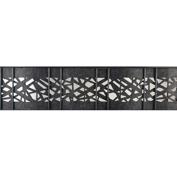 Zaundruck einzelner Sichtschutzstreifen aus Techno-Vlies - nachhaltiger Sichtschutz mit Laser Ornament - Windschutz 2,6 m x 19 cm - Schutzstreifen - Florenz Graphic