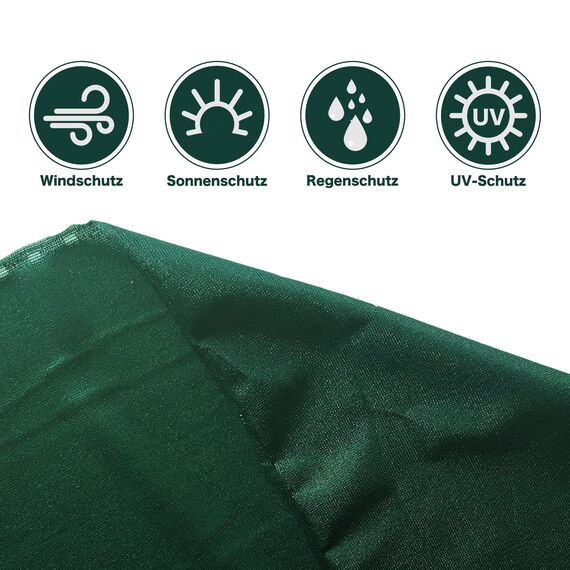 AGROFLOR Zaun und Balkon Sichtschutz, Maschendrahtzaun, Balkongeländer, Balkonschutz, Stoff Windschutz, inklusive Kabelbinder, 150g/m², Verschiedene Abmessungen, 1,20 x 25 m