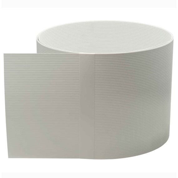 INTRA-TEC Zaun-Sichtschutzstreifen Weiß - 9 Stück aus Hart-PVC 252x19 cm, RAL 9016 für Doppelstabmattenzäune, Windschutz