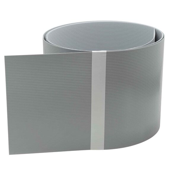 INTRA-TEC Zaun-Sichtschutzstreifen Fenstergrau - 9 Stück aus Hart-PVC 252x19 cm, RAL 7040 für Doppelstabmattenzäune, Windschutz